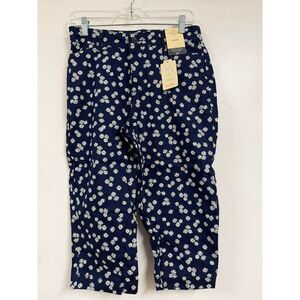 St. John's Bay "Secretly Slender" Daisy Floral Print Capri Pants Size 8